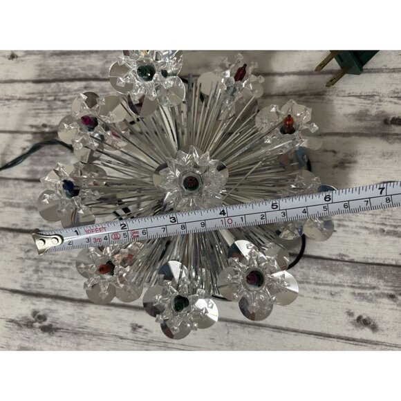 PAIR Christmas Wall Hanging Tree Toppers Snowflake Decor Multicolored Lights 6” - Picture 11 of 15